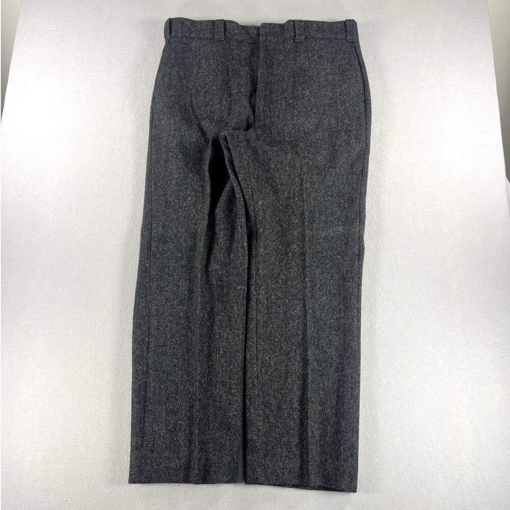 Vintage 60s Woolrich Grey Wool Blend Pants Mens Size (38x31) Trouser Heavy